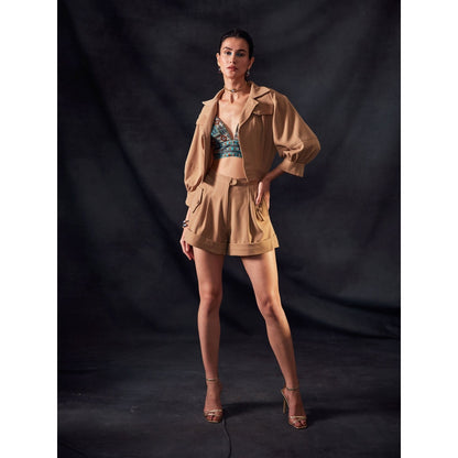 Nikita Mhaisalkar Beige Jacket