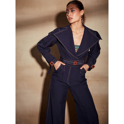 Nikita Mhaisalkar Midnight Blue Jacket