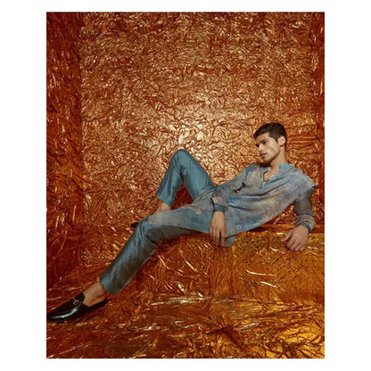 Nirmooha Grey Printed Kurta with Pants