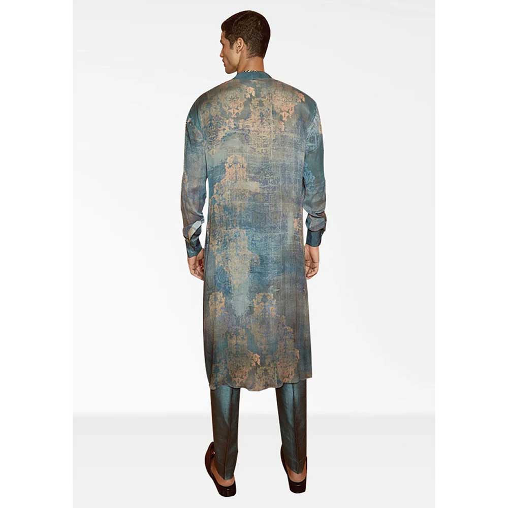 Nirmooha Grey Printed Kurta with Pants