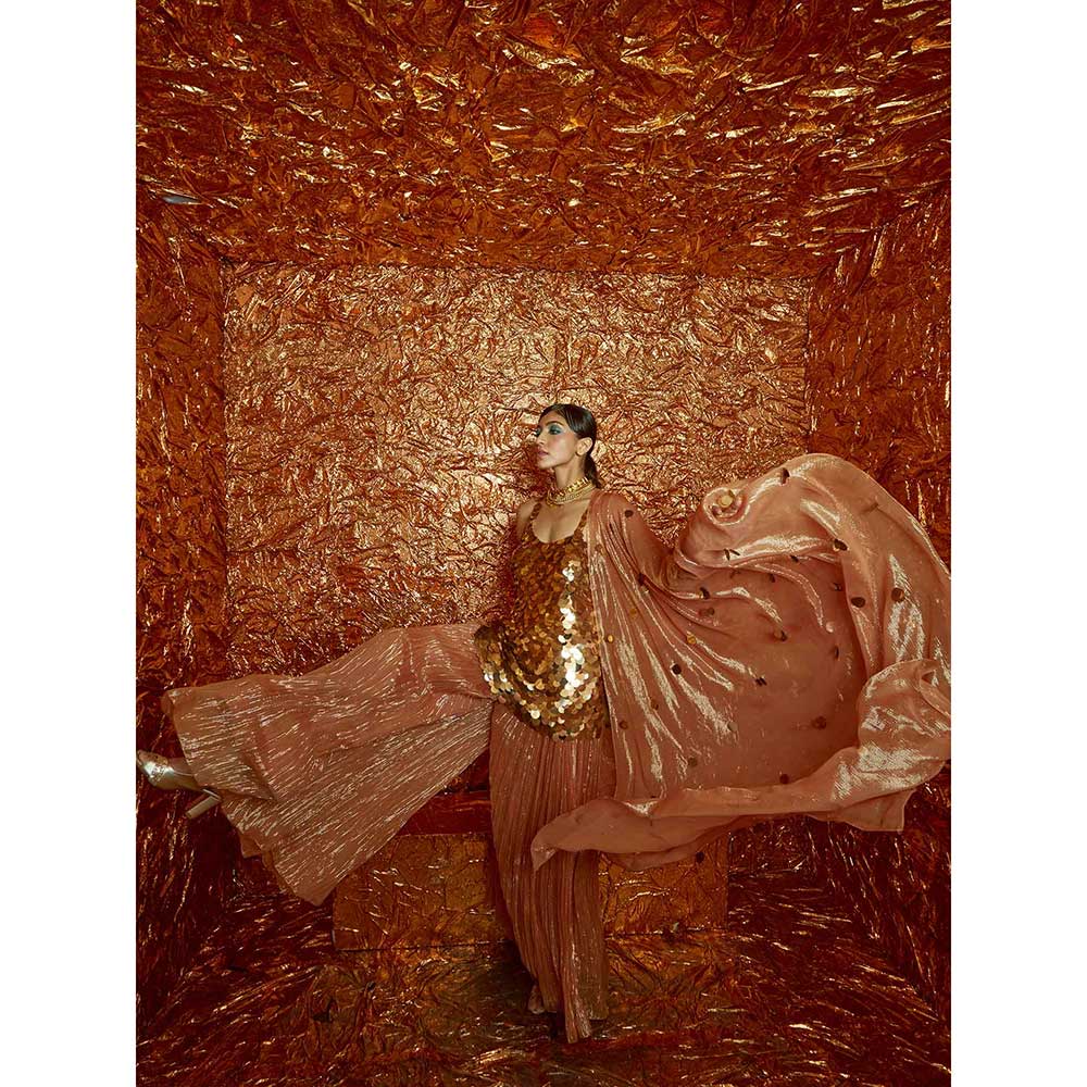 Nirmooha Sequin Sharara Set (Set of 3)