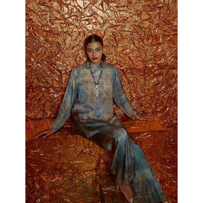 Nirmooha Printed Chiffon Co-ord Set Kurta (Set of 2)