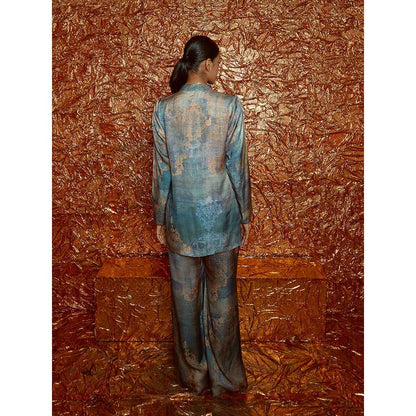 Nirmooha Printed Chiffon Co-ord Set Kurta (Set of 2)