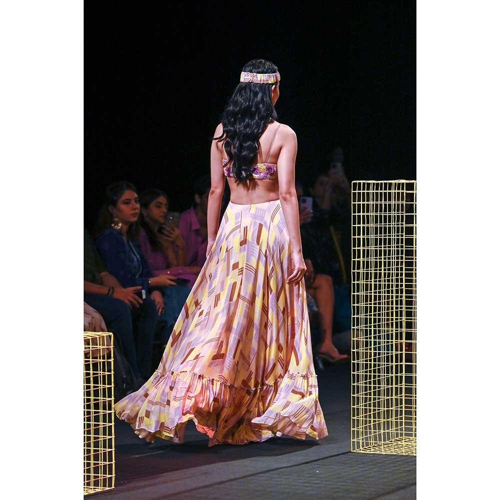 Nirmooha Geometric Printed and Hand-Embroidered Maxi with Centre Ring detailing