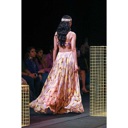 Nirmooha Geometric Printed and Hand-Embroidered Maxi with Centre Ring detailing