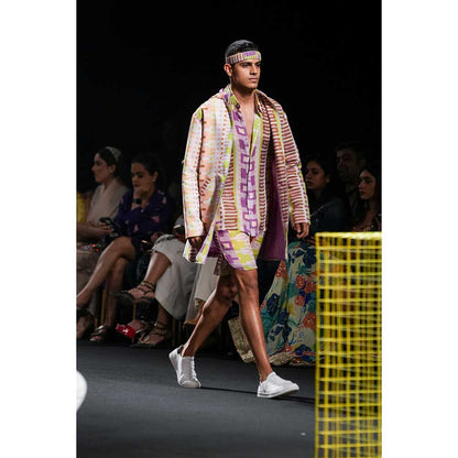 Nirmooha Geometric Printed Long Hoodie