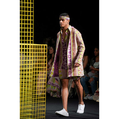 Nirmooha Geometric Printed Long Hoodie