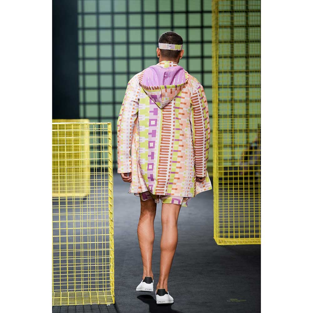 Nirmooha Geometric Printed Long Hoodie