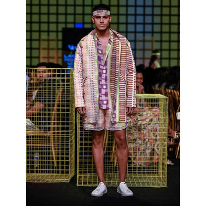 Nirmooha Geometric Printed Long Hoodie