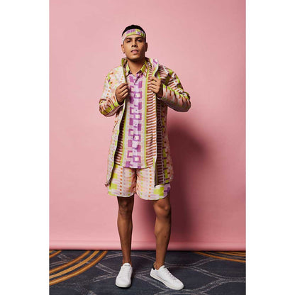 Nirmooha Geometric Printed Long Hoodie