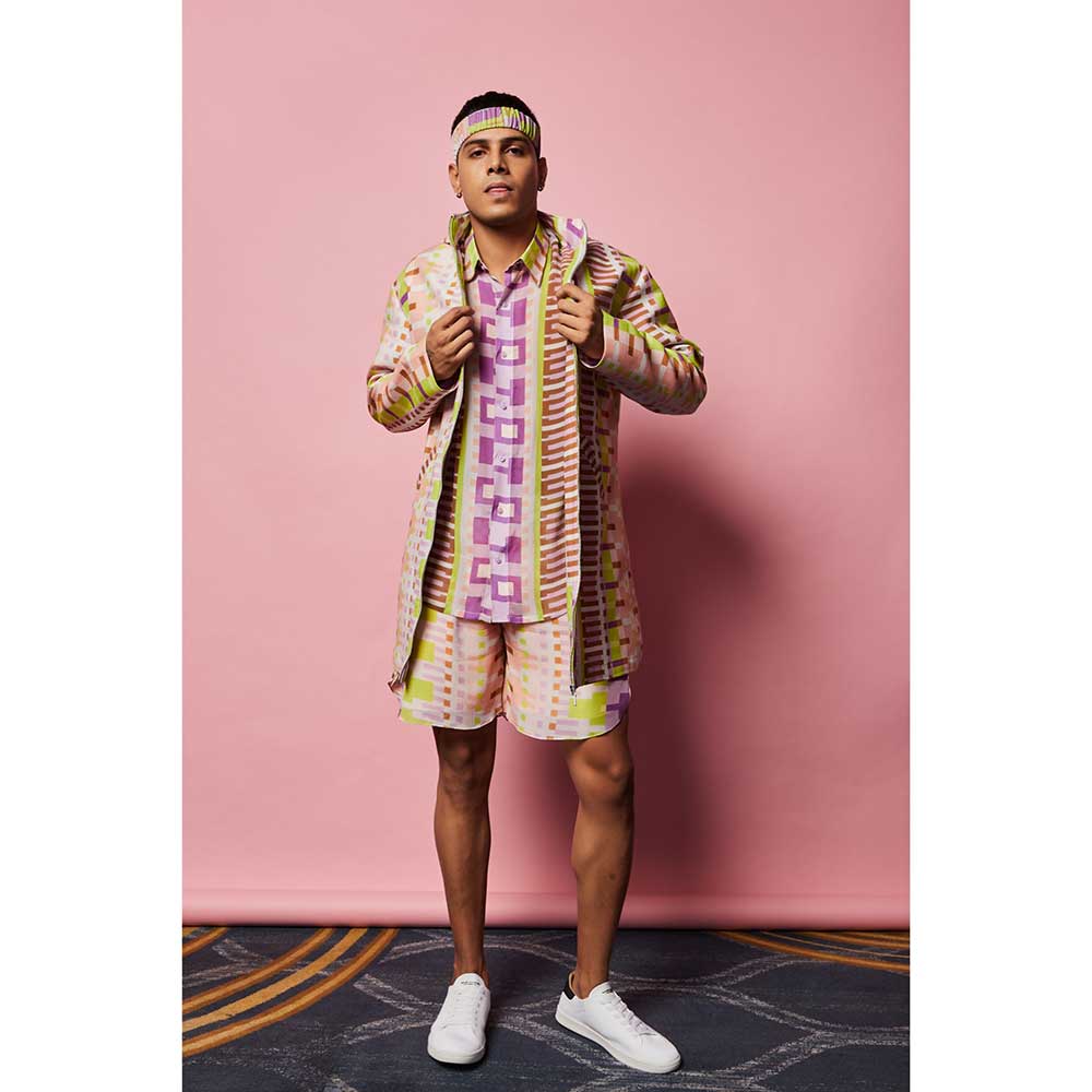 Nirmooha Geometric Printed Shirt and Shorts (Set of 2)