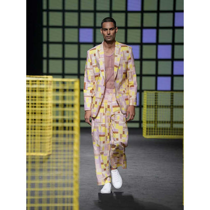 Nirmooha Geometric Printed Blazer