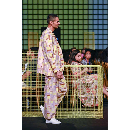 Nirmooha Geometric Printed Blazer