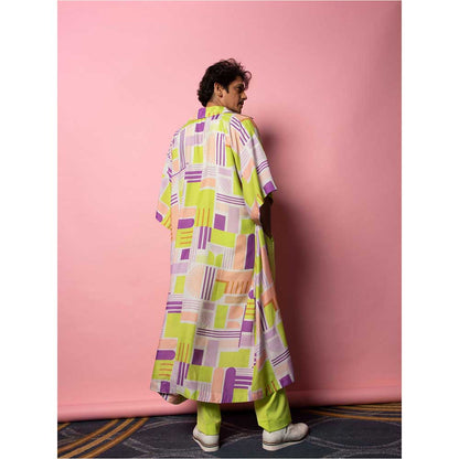 Nirmooha Geometric Printed Cape