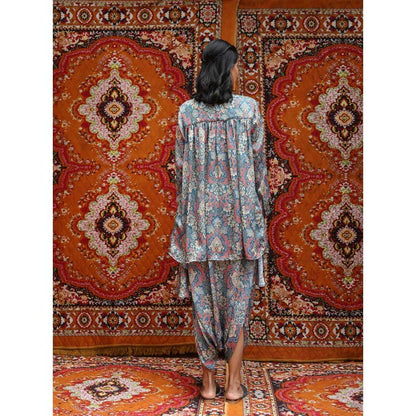 NORN Blue Atlas Back Yoke Top