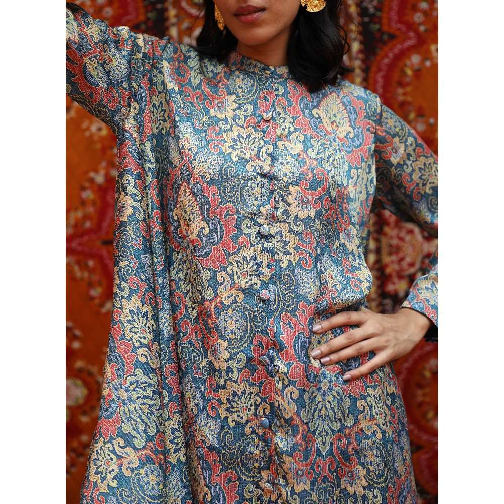 NORN Blue Atlas Back Yoke Top