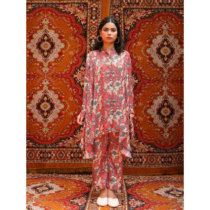 NORN Red Fez Back Yoke Top