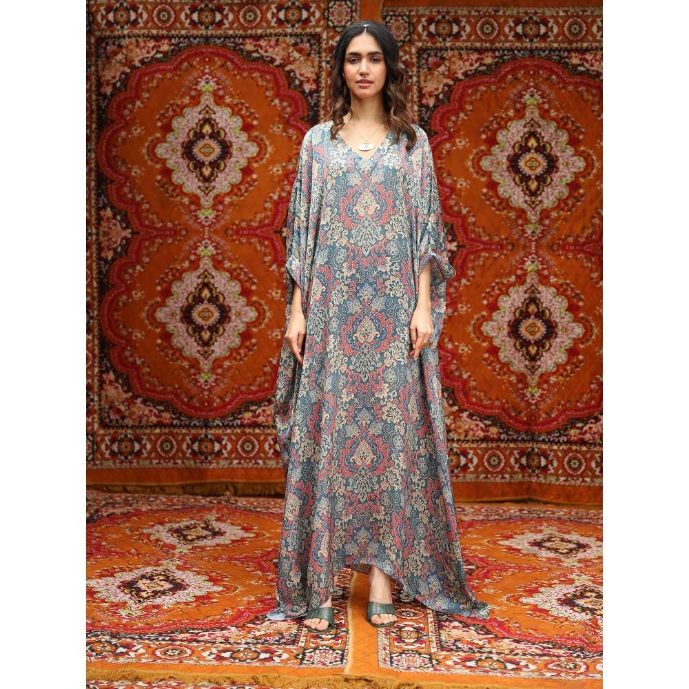 NORN Blue Atlal Beach Maxi Dress