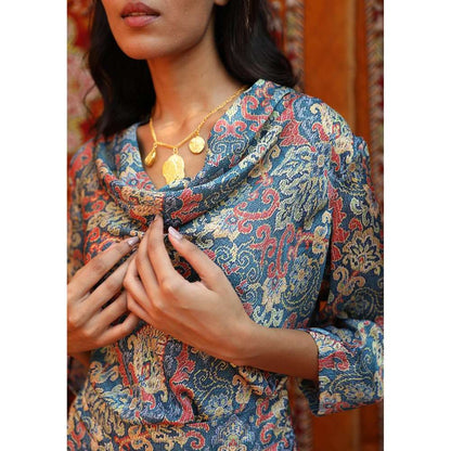 NORN Blue Atlas Cowl Top