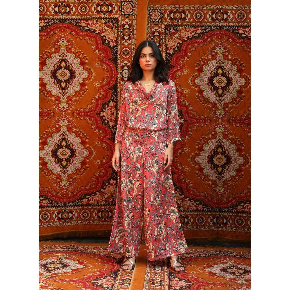 NORN Red Fez Cowl Top