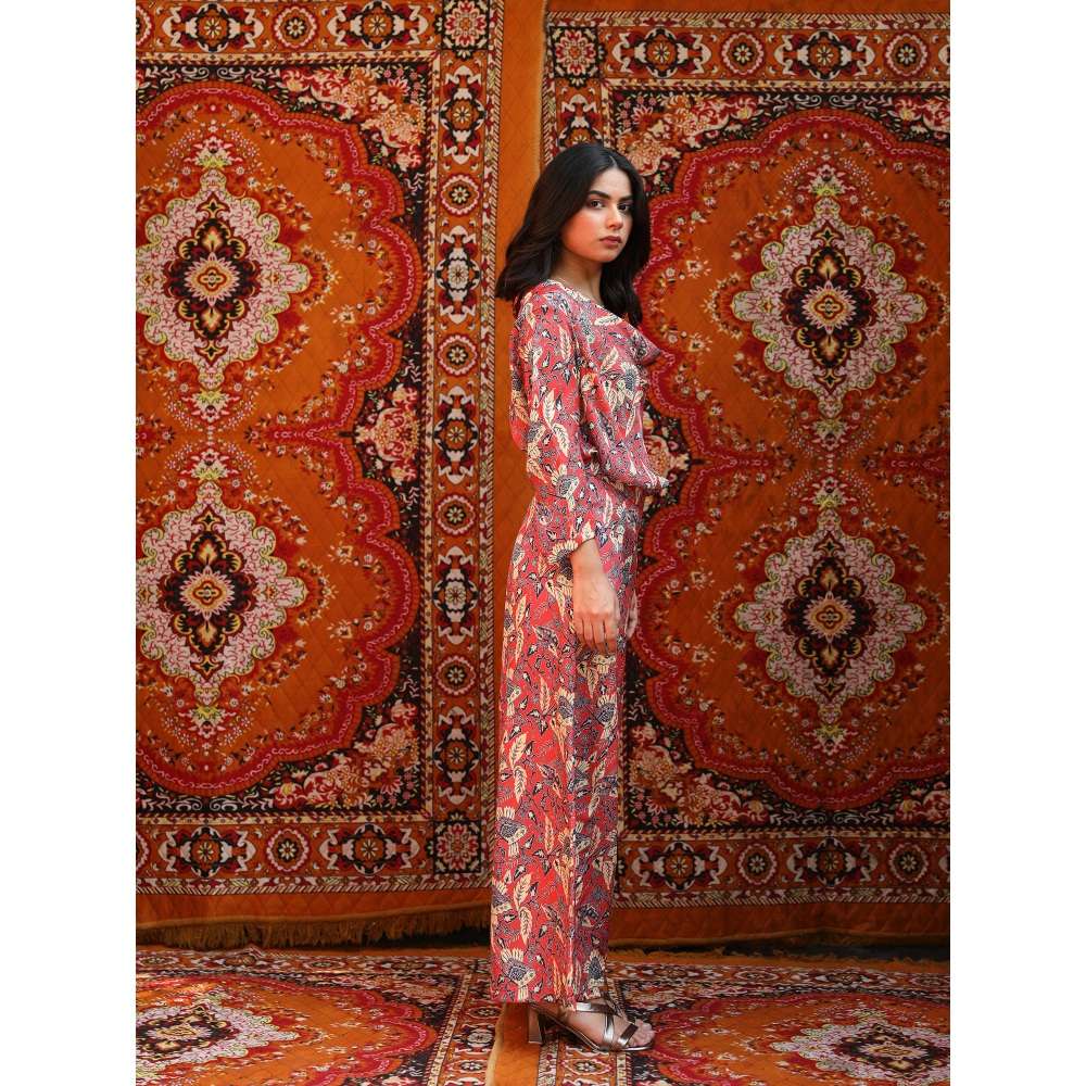 NORN Red Fez Cowl Top