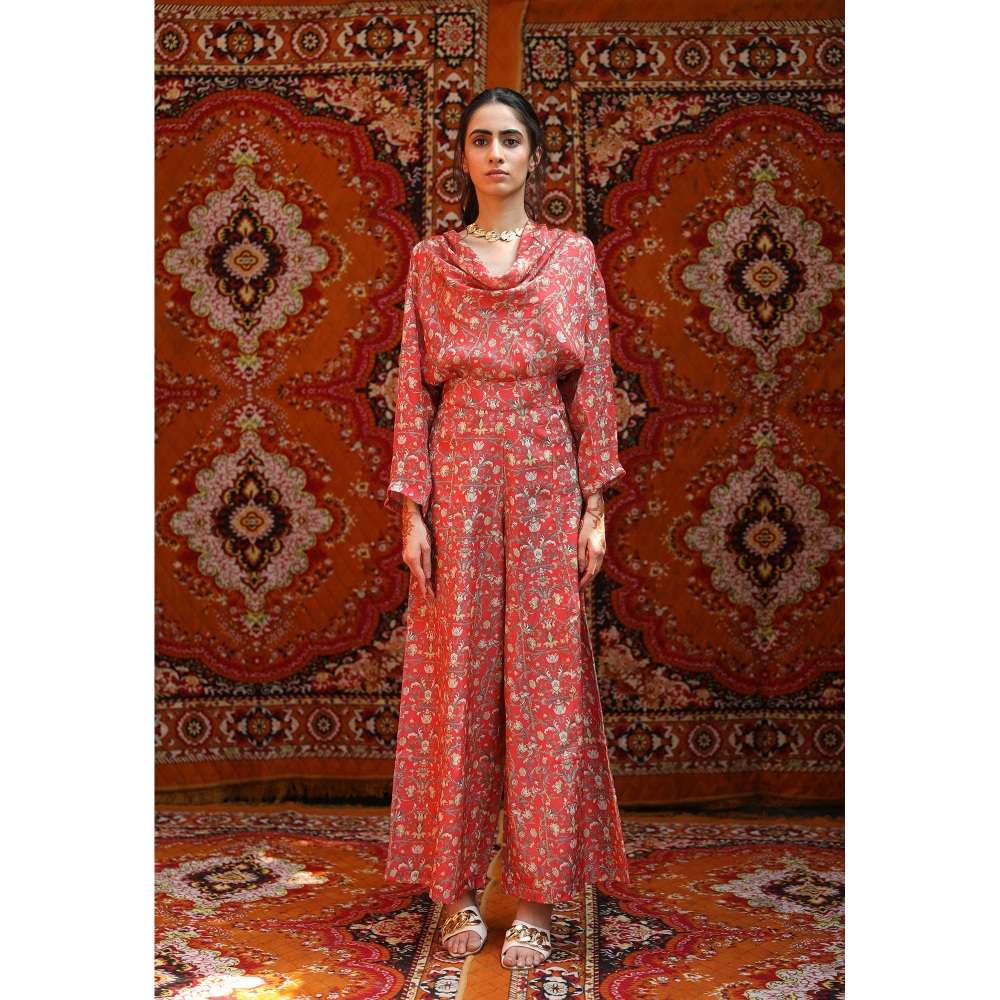 NORN Red Rabat Cowl Top