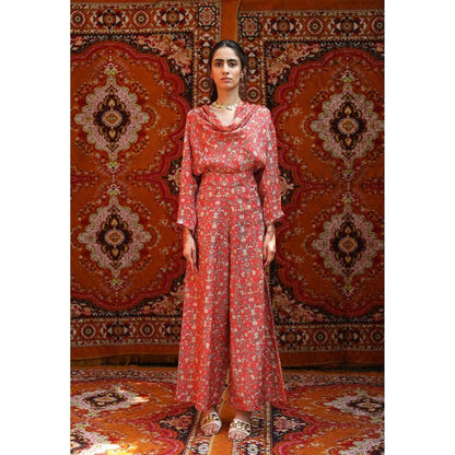 NORN Red Rabat Cowl Top