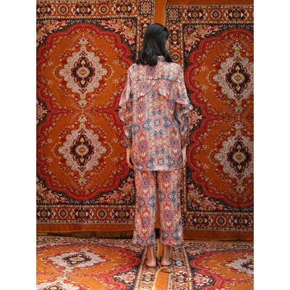 NORN Multi-Color Taza Curtain Shirt