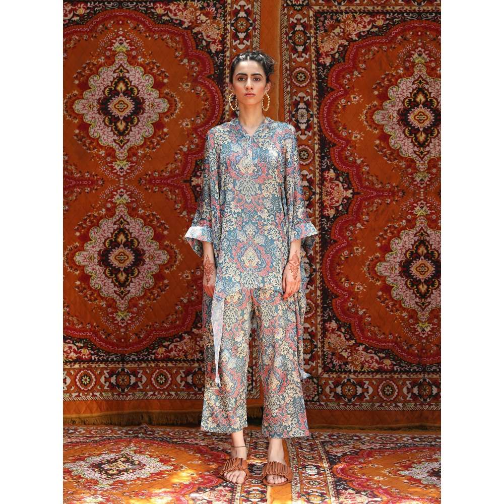 NORN Blue Atlas Short Kaftan Top