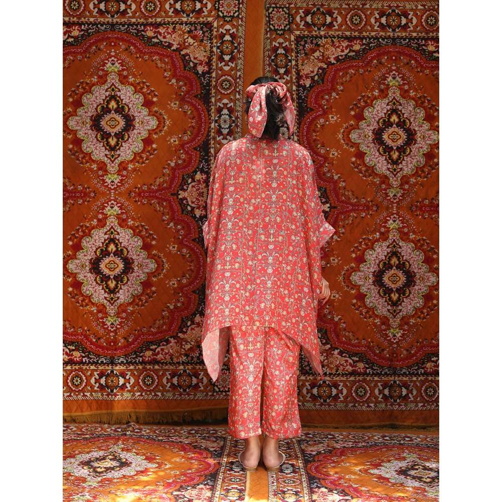 NORN Red Rabat Short Kaftan Top