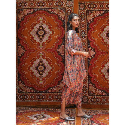 NORN Orange Taza Short Kaftan Top