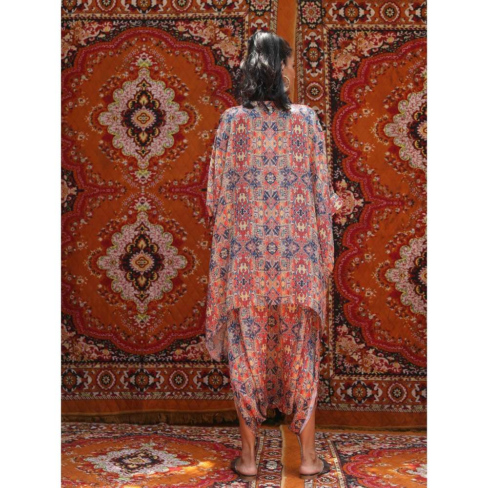 NORN Orange Taza Short Kaftan Top