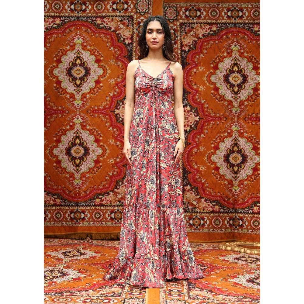 NORN Red Fez Strappy Dress