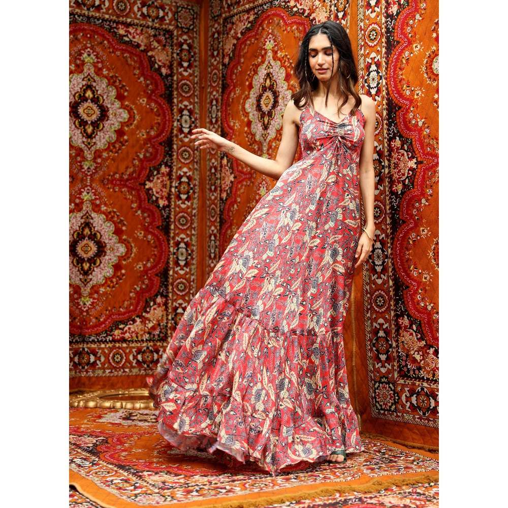 NORN Red Fez Strappy Dress