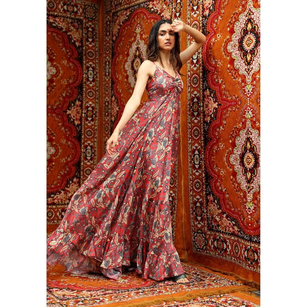 NORN Red Fez Strappy Dress