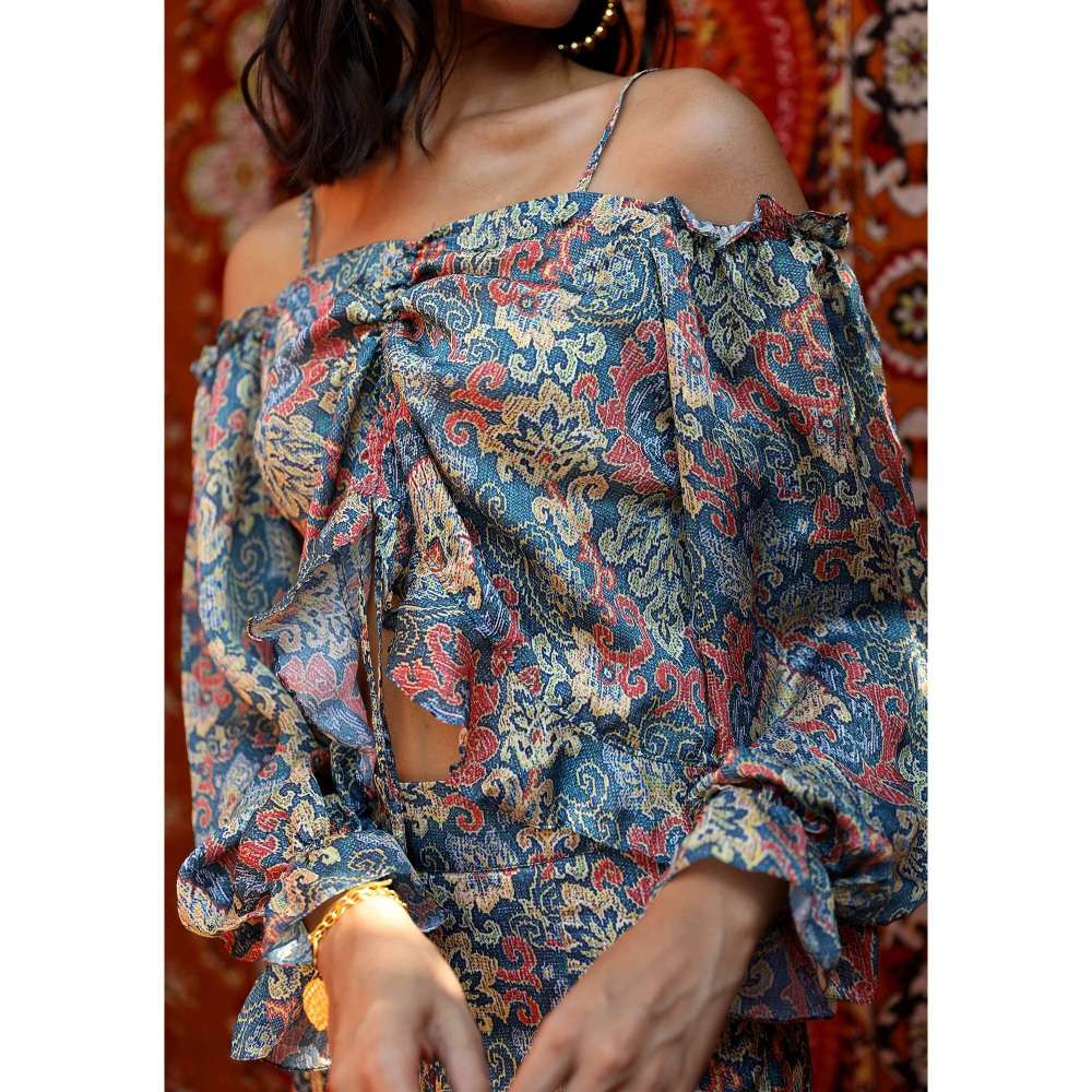 NORN Blue Atlas String Crop Top