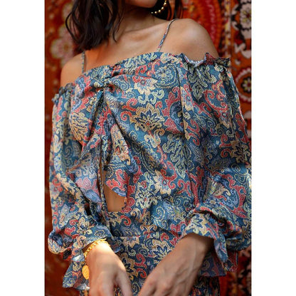 NORN Blue Atlas String Crop Top