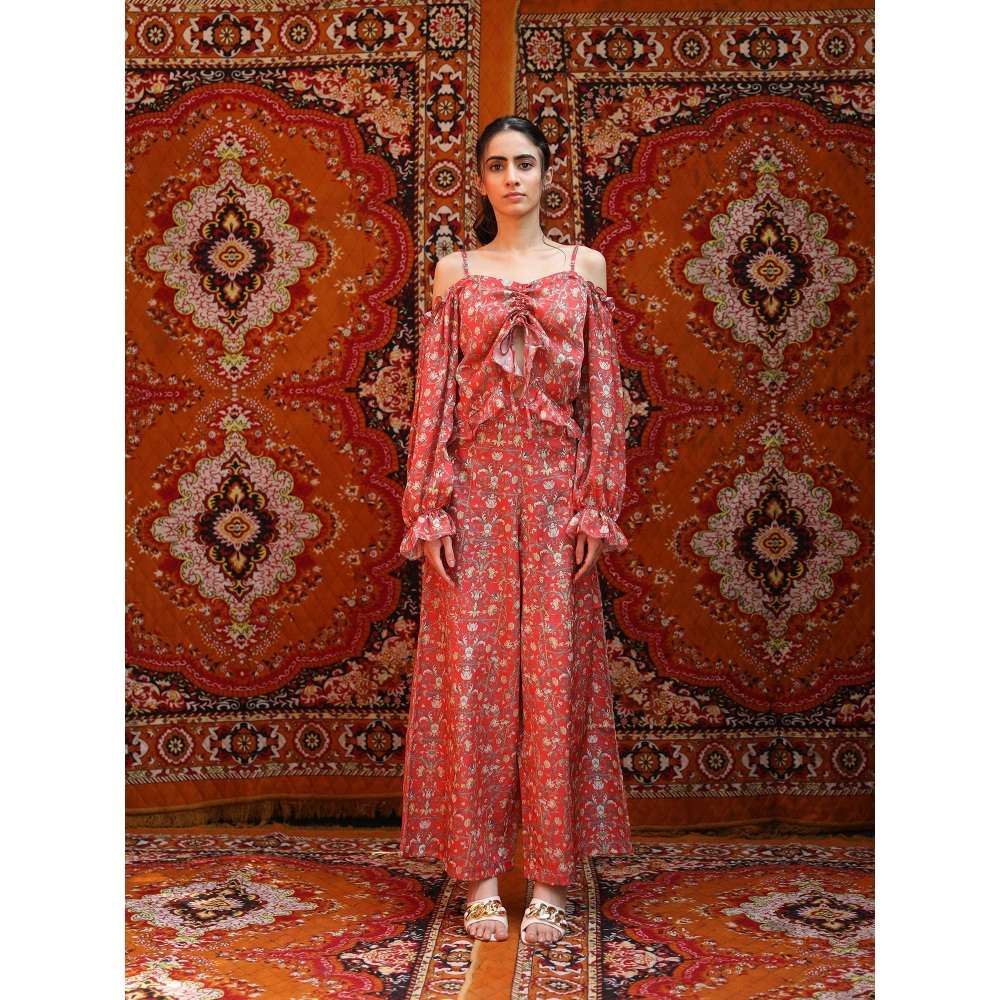 NORN Red Rabat String Top