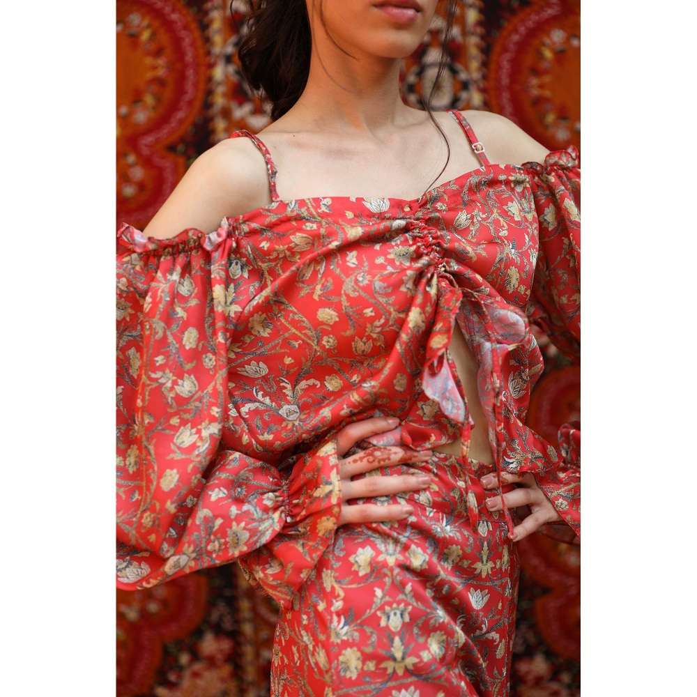 NORN Red Rabat String Top