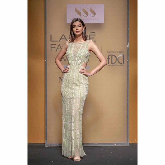 Not So Serious by Pallavi Mohan Diana Hand Embroidered Cut Out Dress