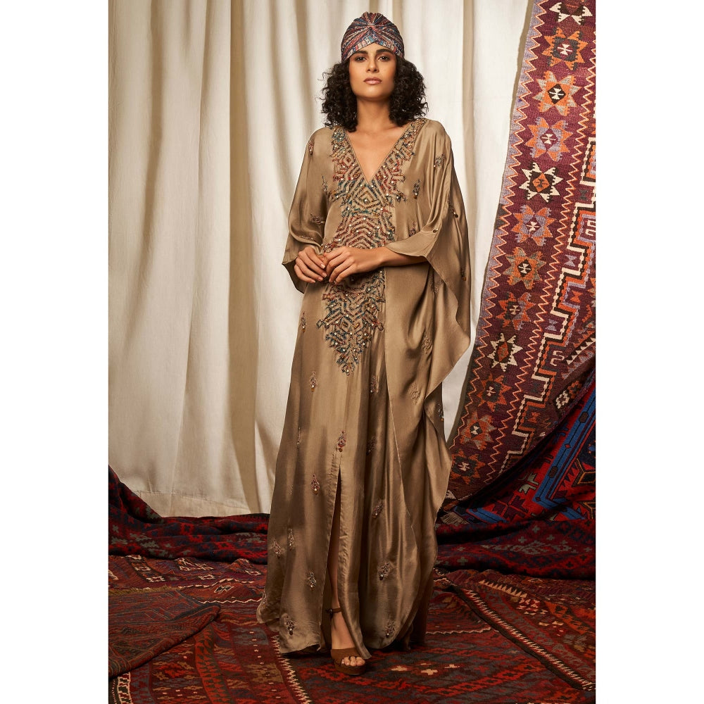 NIKITA MHAISALKAR Brown Kaftan