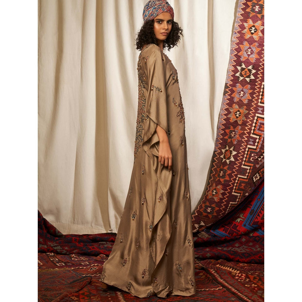 NIKITA MHAISALKAR Brown Kaftan