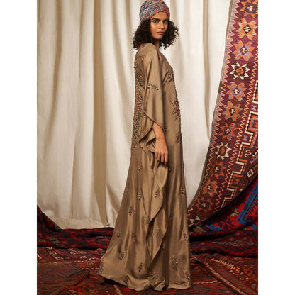 NIKITA MHAISALKAR Brown Kaftan