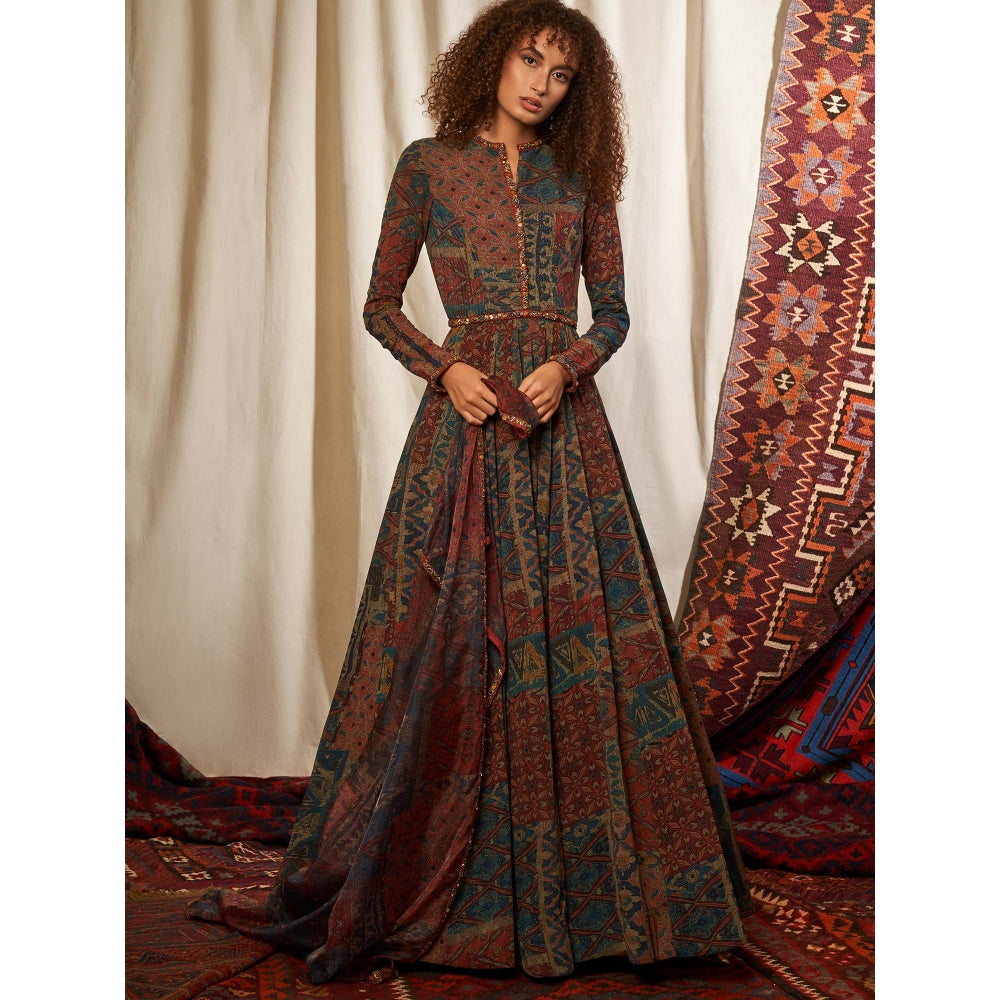 NIKITA MHAISALKAR Multi Colour Anarkali Set (Set of 2)