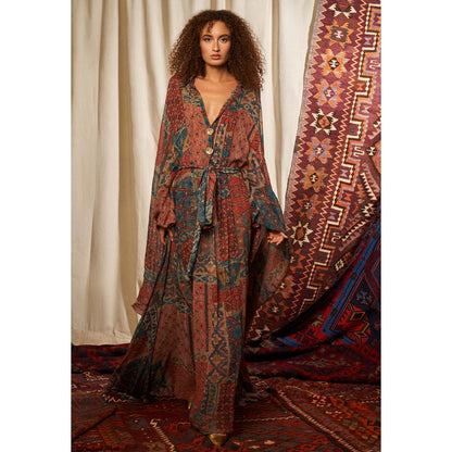 NIKITA MHAISALKAR Multi Colour Kaftan (Set of 2)