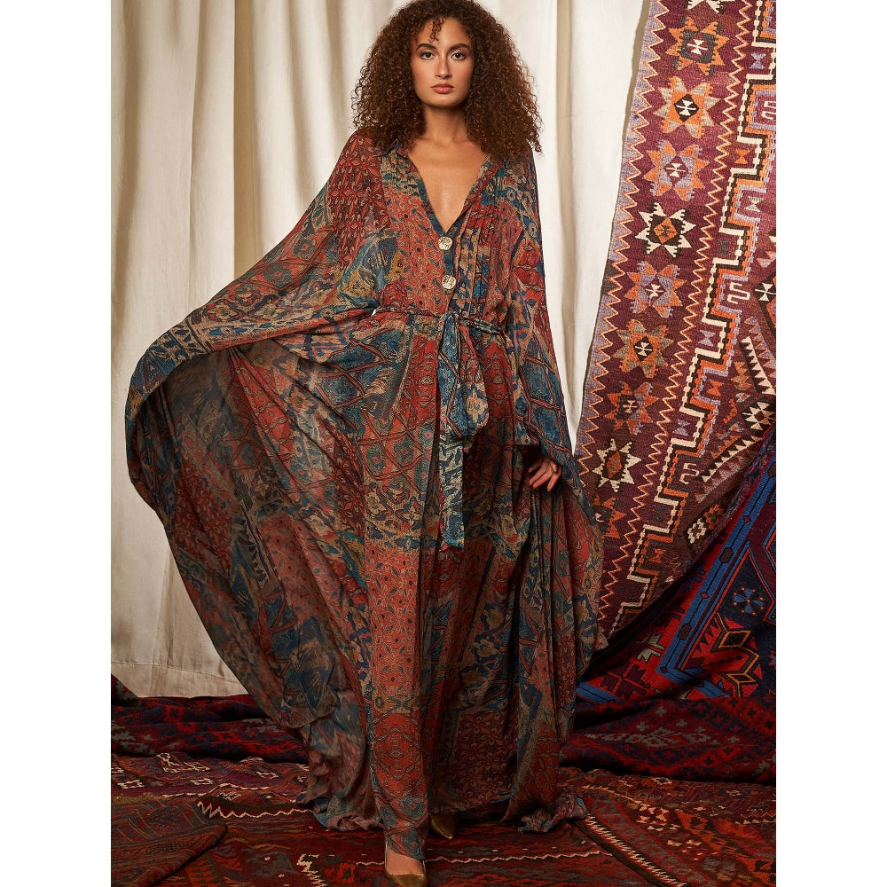 NIKITA MHAISALKAR Multi Colour Kaftan (Set of 2)