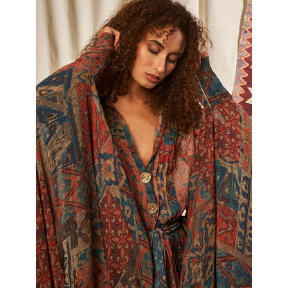 NIKITA MHAISALKAR Multi Colour Kaftan (Set of 2)