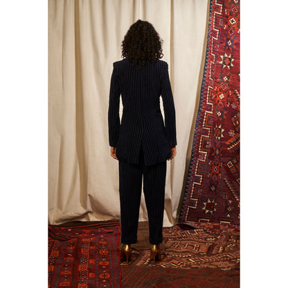 NIKITA MHAISALKAR Navy Blue Jacket (Set of 2)