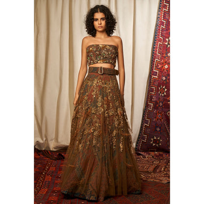 NIKITA MHAISALKAR Multicolour Lehenga (Set of 3)