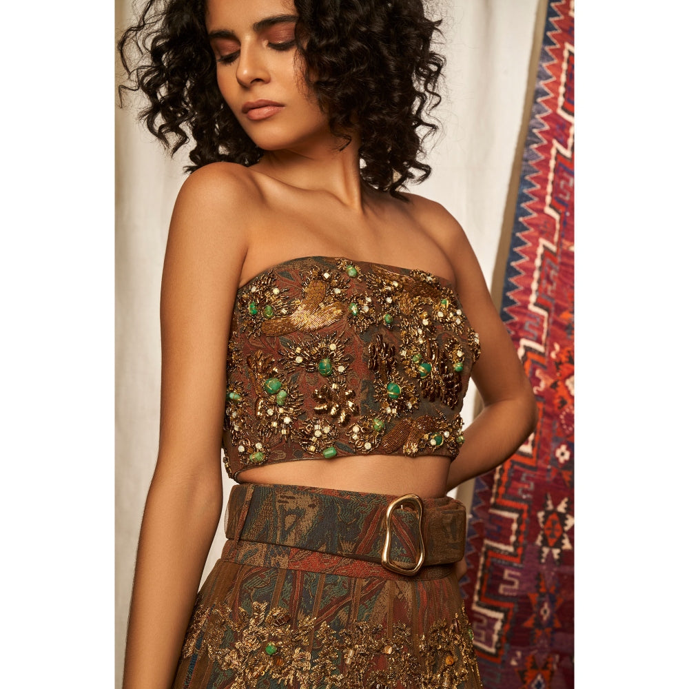 NIKITA MHAISALKAR Multicolour Lehenga (Set of 3)